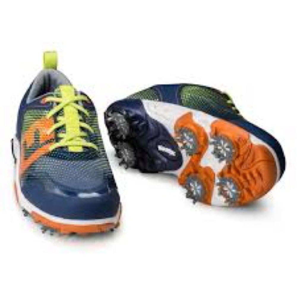 Footjoy freestyle junior golf shoes blue orange big girls‎ size 6 athletic